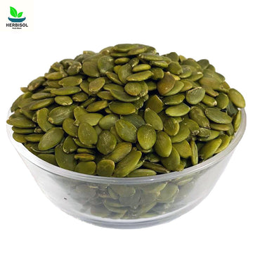 Pumpkin Seeds - Maghaz Kaddu - 100% Original, Fresh Halwa Kadu Ke Bheej Sabz / Magaz Kaddo Beej Sabaz / Green Kadoo Seed by Herbisol image 0