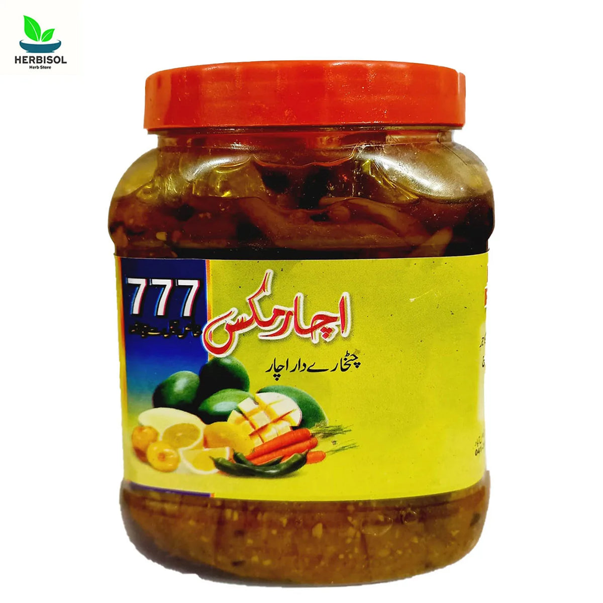 Achar اچار - Mixed PIckles -  100% Original, Fresh And Pure - Best In Taste, Chatkhaare Daar Achaar Pickle Mix by Herbisol - 500gm image