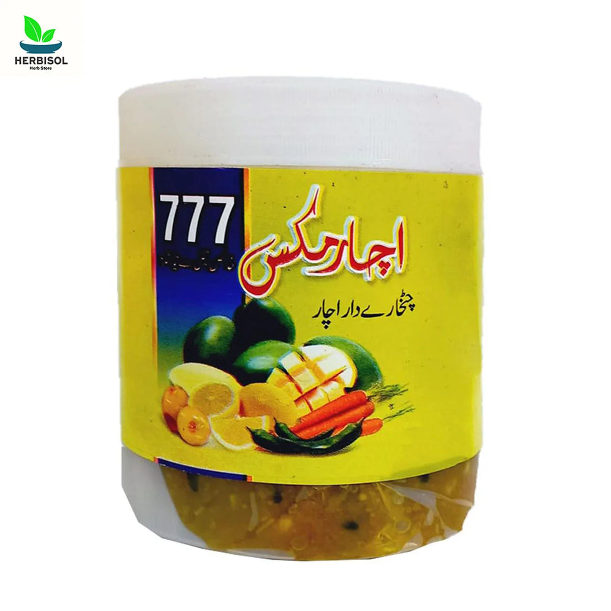 Achar اچار - Mixed PIckles -  100% Original, Fresh And Pure - Best In Taste, Chatkhaare Daar Achaar Pickle Mix by Herbisol - 250gm image