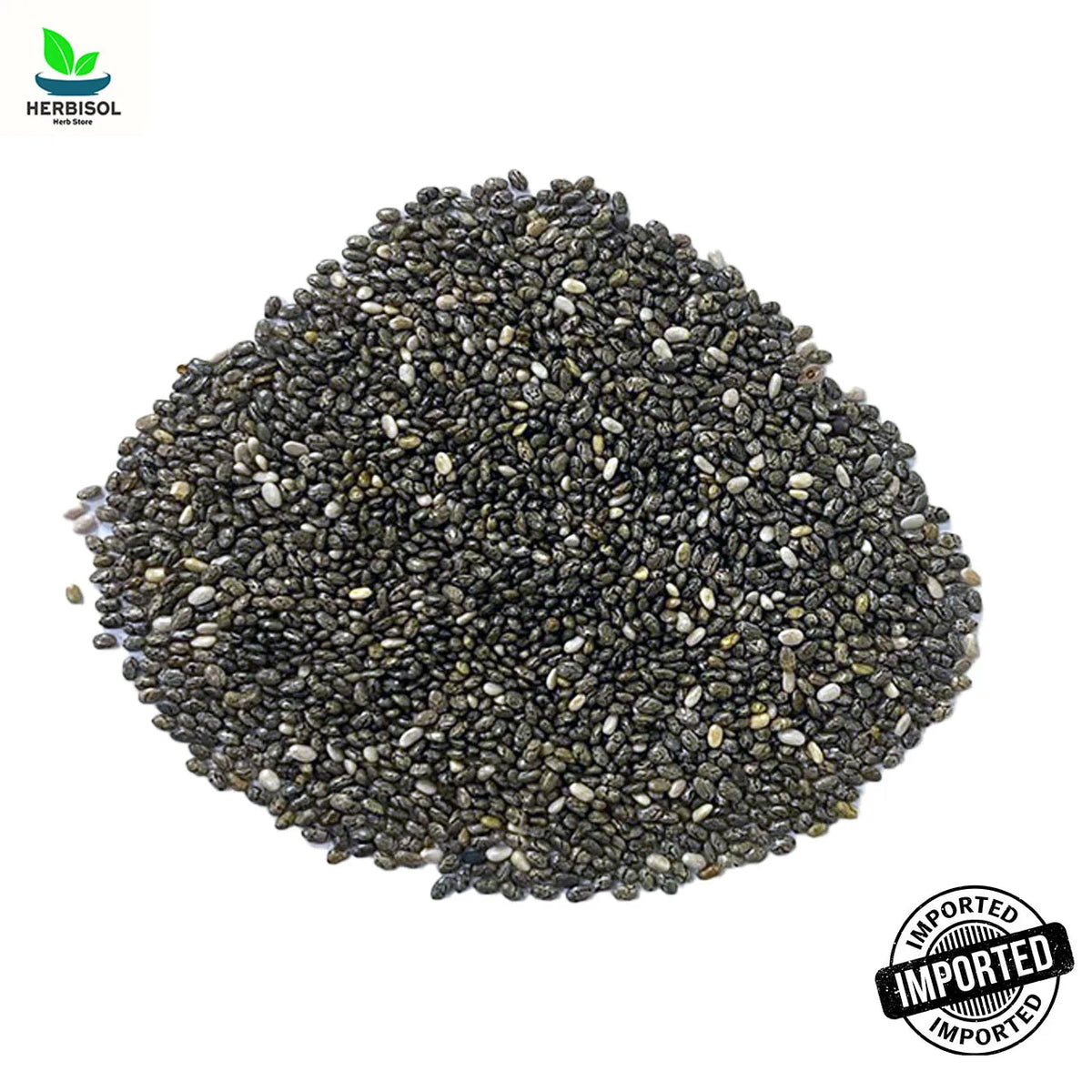 Chia Seeds چیاسیڈ - Imported From Brazil - 100% Original, Fresh Pure Original Tukham Daodi / Tukhm Sharbati Seed by Herbisol image 1