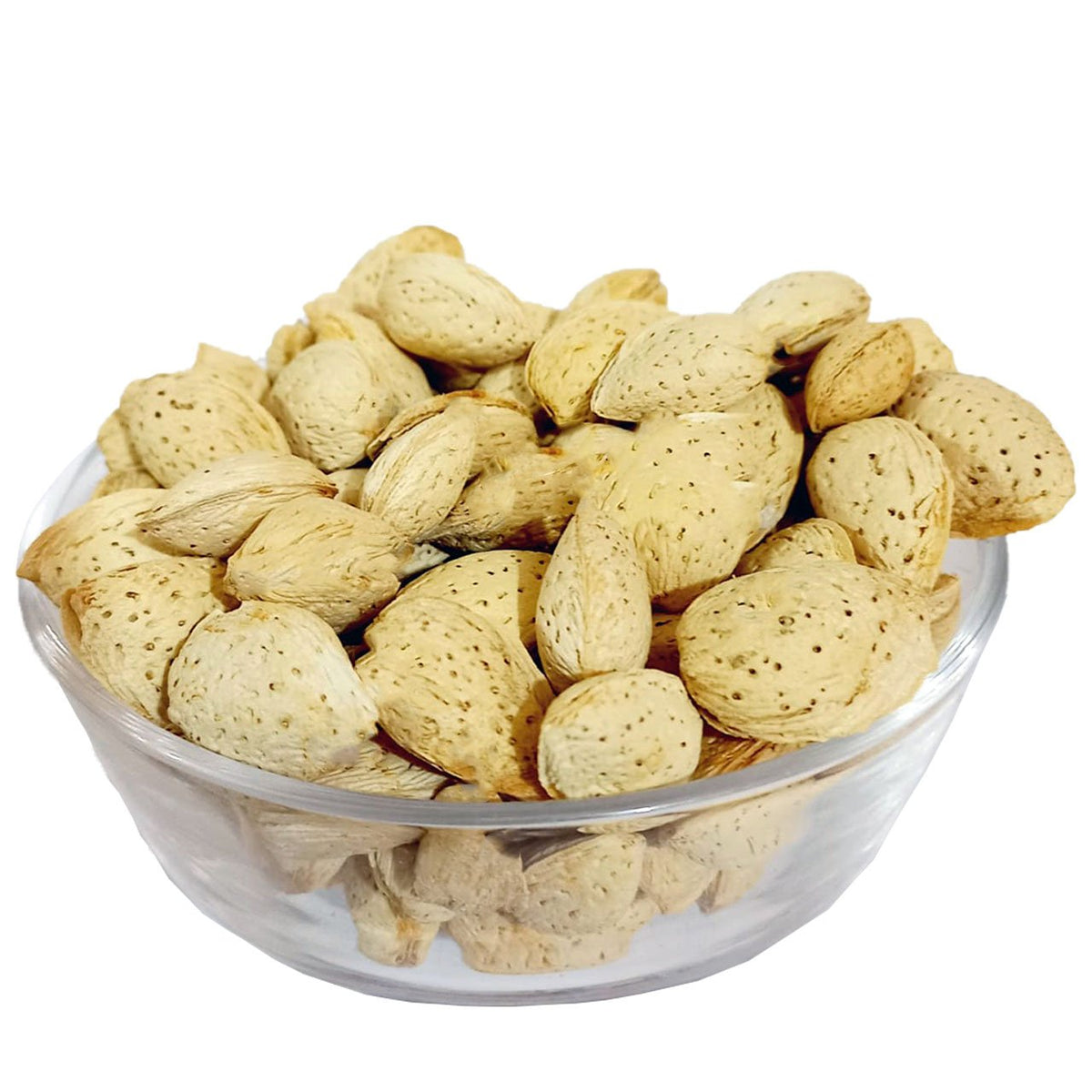 Badam Kaghzi with Shell - 100% Original , Fresh Desi Kagzi Badaam Almonds by Herbisol - 500gm image