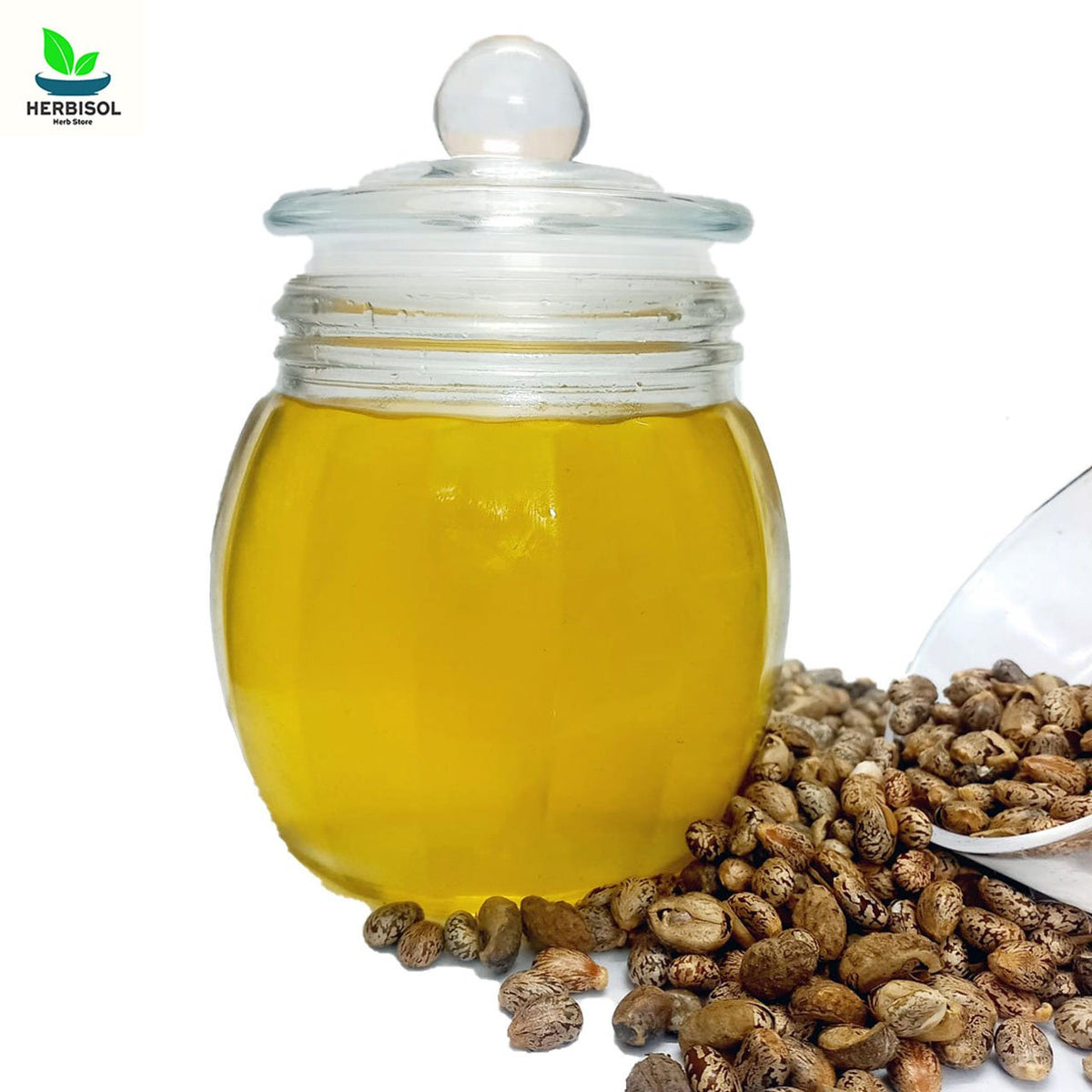 Castor Oil کیسٹرآئل - Roghan Arind - 100% Original, Fresh and Pure Cold Pressed Arandi Ka Tail by Herbisol image 2