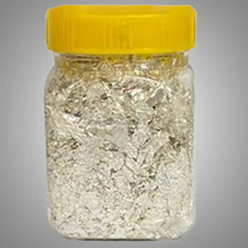 Warq Naqra Choora - Silver Flakes - 100% Original, Fresh and Pure Varq Chaandi Chura / Wurq Nuqra Chora / Naqra Flakes Chunks Paper Nakra Chunk by Herbisol image 0
