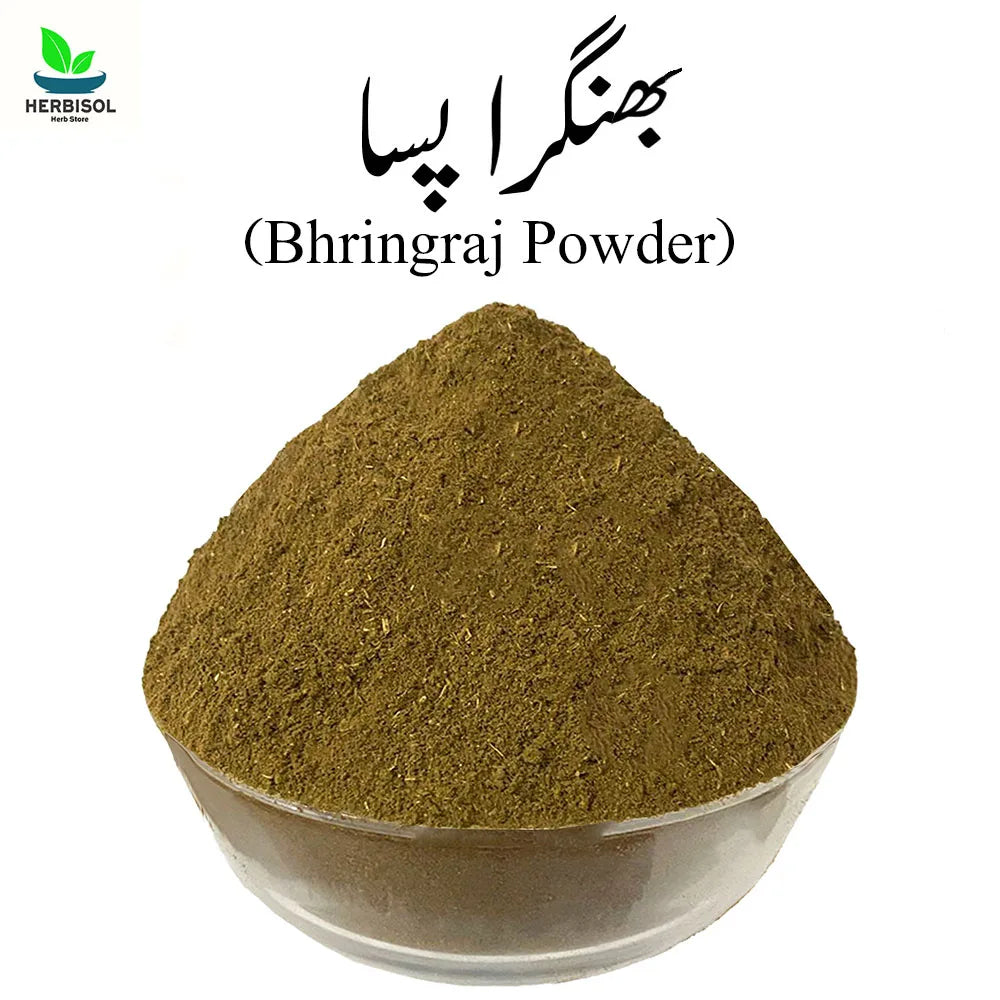 Bhringraj Powder بھنگرہ پسا - Daisy Dry Leaves - Bringraj Pissa / Black Bangra Siyah PIsa / Bhangra Pissi / Bhingraj by Herbisol image 0