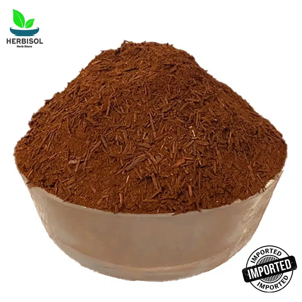 Red Sandal Powder صندل سرخ پسا - Imported Lal Chandan Pissa - Surkh Sundul Ki Lakdi Ka Brada / Laal Sandul Pisa / Red Sandalwood Barada by Herbisol image 2