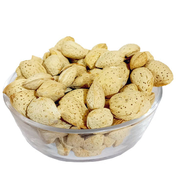 Badam Kaghzi with Shell - 100% Original , Fresh Desi Kagzi Badaam Almonds by Herbisol image 0