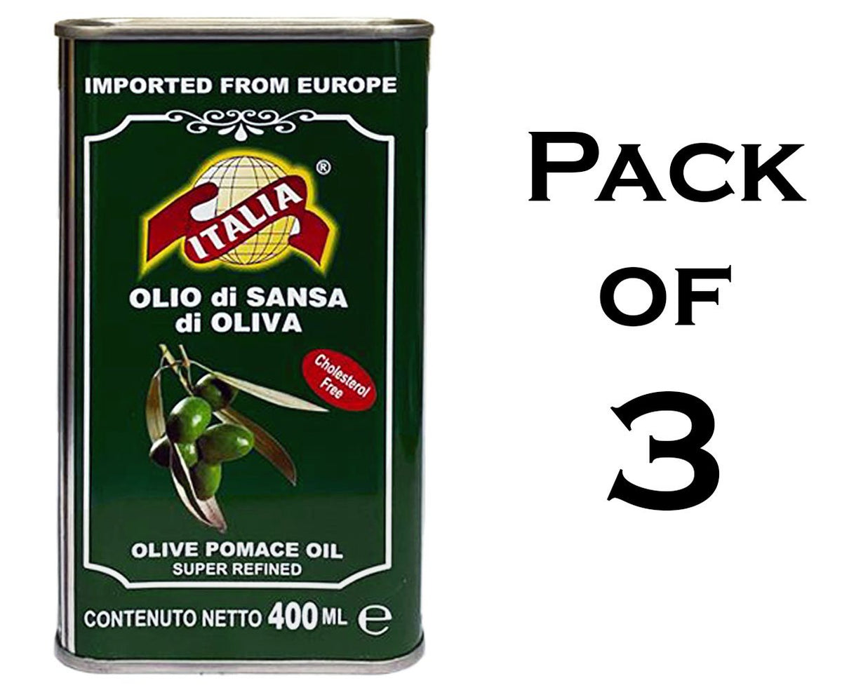 Olive Oil 400ml by Italia - Roghan e Zaitoon - Pure Tail - Imported From Spain - Super Refined Pomace - Pack Of 3 image