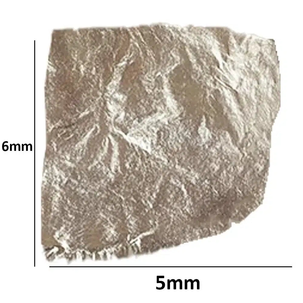 Chandi Ka Warq - Silver Flake Foil 48pieces - 100% Original, Fresh and Pure Varq Chaandi / Wurq Nuqra / Naqra Flakes Paper Nakra 48Pieces Pack by Herbisol - Medium, Pack Of 3 image